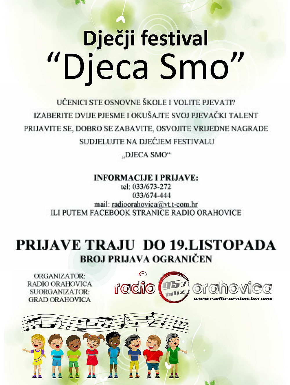 Prijavite se na dječji festival „Djeca smo“ – prijave su otvorene do 19. listopada 1 djeca-smo_plakat