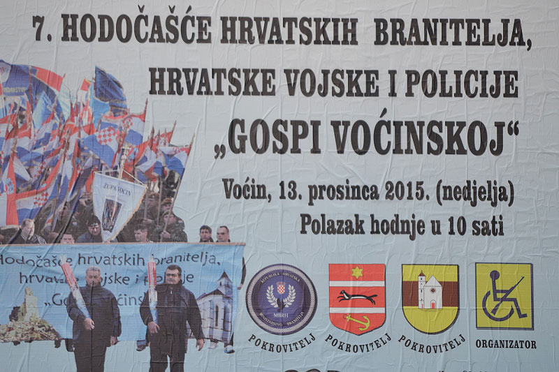 Jumbo plakatima najavljeno VII. hodočašće hrvatskih branitelja, hrvatske vojske i policije Gospi Voćinskoj