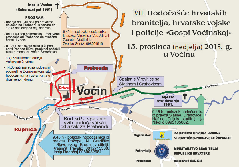 Jumbo plakatima najavljeno VII. hodočašće hrvatskih branitelja, hrvatske vojske i policije Gospi Voćinskoj 1 karta