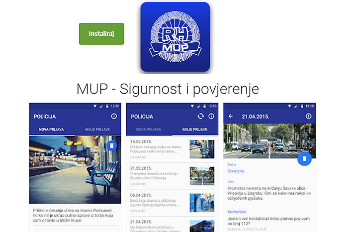 Policijska uprava virovitičko-podravska: Nadograđena mobilna aplikacija “MUP – sigurnost i povjerenje”