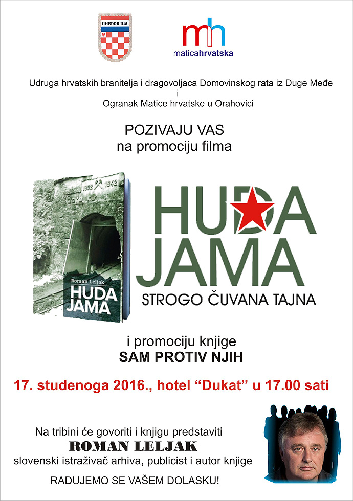 U Orahovici će se 17. studenoga prikazati film o ”Hudoj jami” 1 hudajama