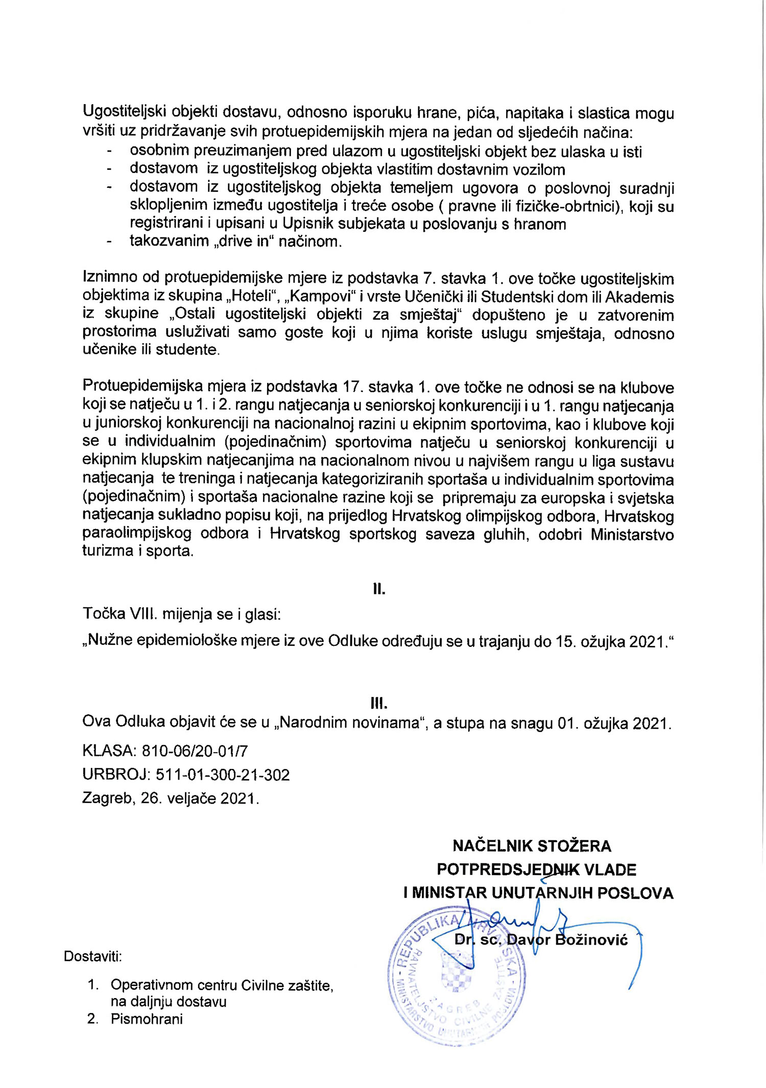 Stožer civilne zaštite Republike Hrvatske: Pogledajte što se sve mijenja od ponedjeljka 1. ožujka 3 c