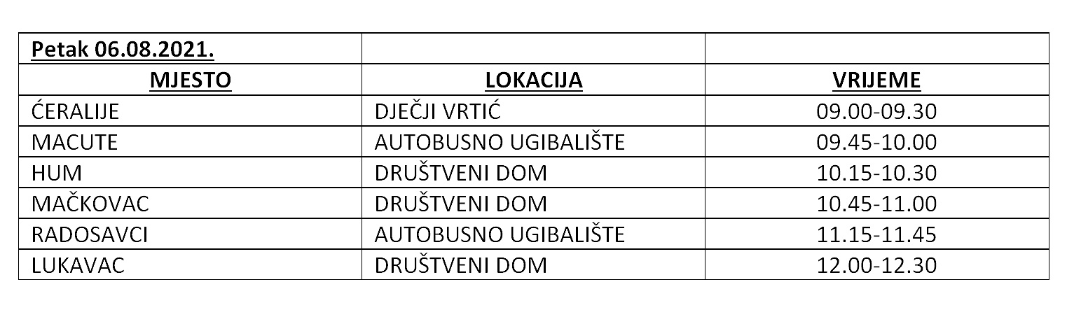 Od ponedjeljka 26. srpnja ponovno kreće COVID-bus koji će obići 57 mjesta diljem Virovitičko-podravske županije, doznajte raspored za svoje naselje 9 6 kolovoz
