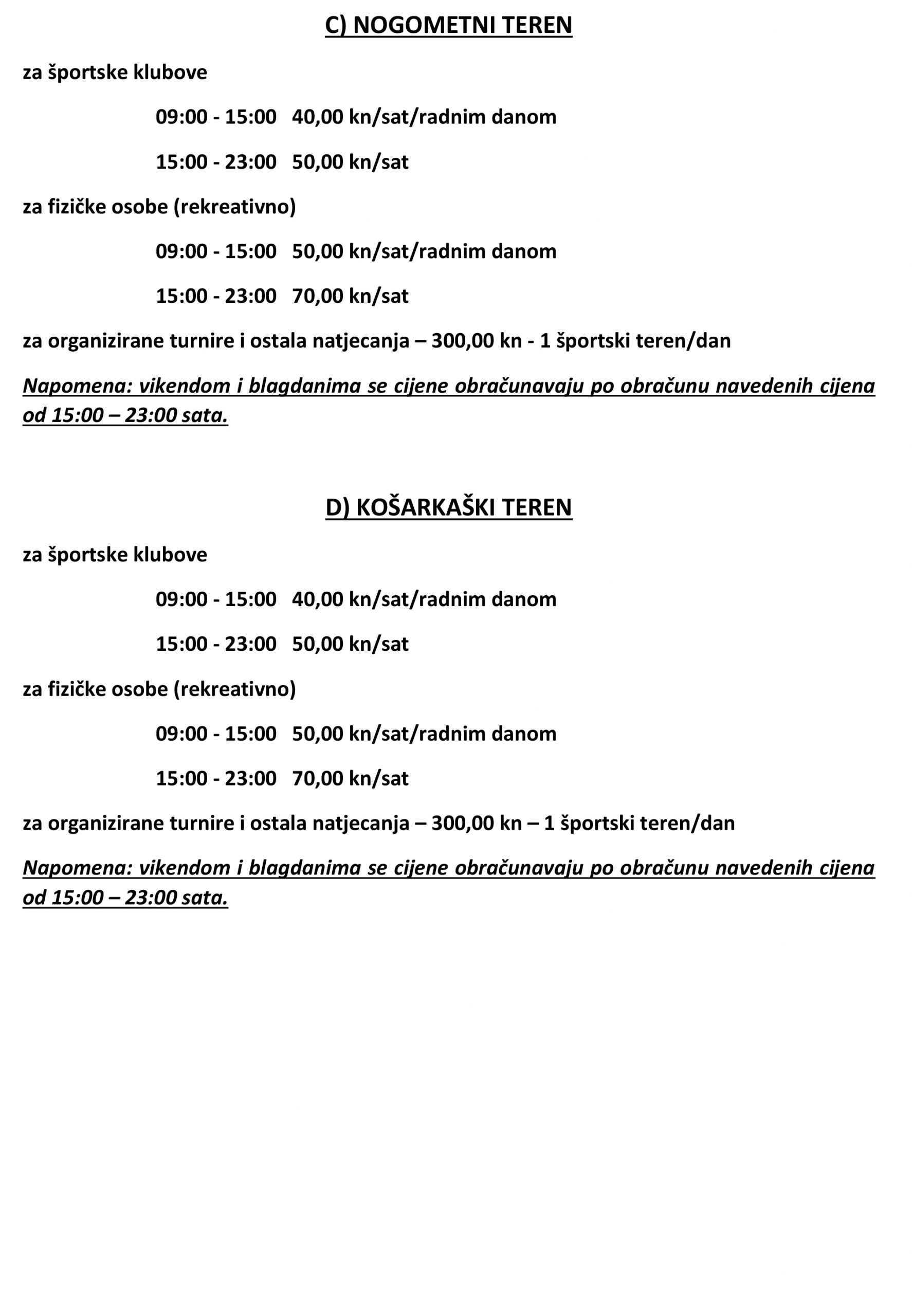 Doznajte koje su nove - „ljetne cijene“ za korisnike sportskih terena u hali Viroexpa 2 b scaled