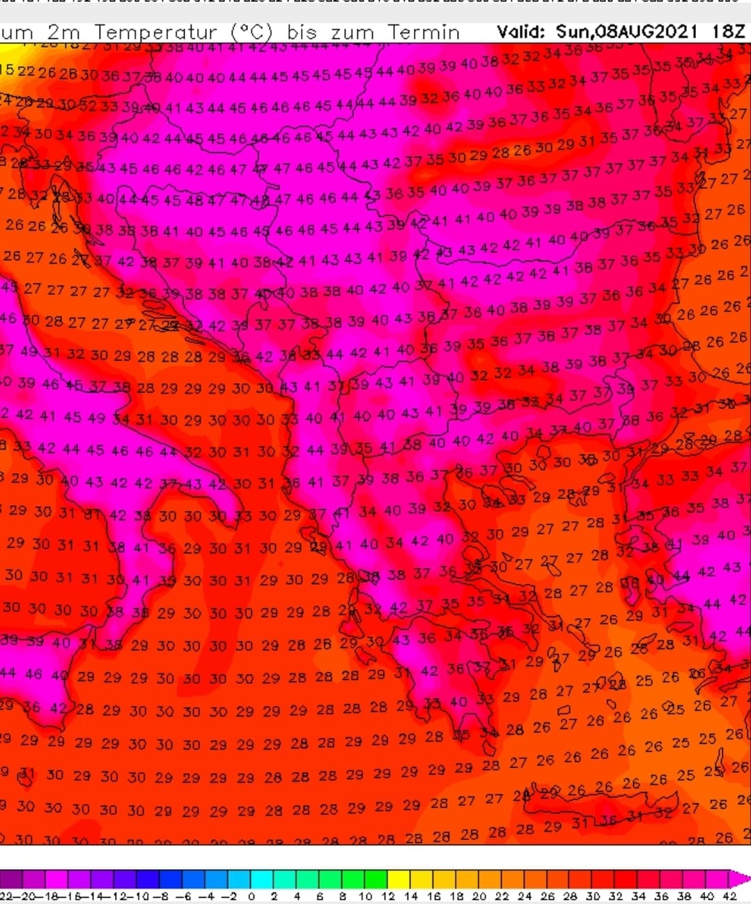 Američki GFS za 8. kolovoz i područje Virovitičko-podravske županije: Srušit ćete rekorde, idete do 45 stupnja Celzijeva, e sad… 1 227028407 3981474865308545 8318352363528430283 n