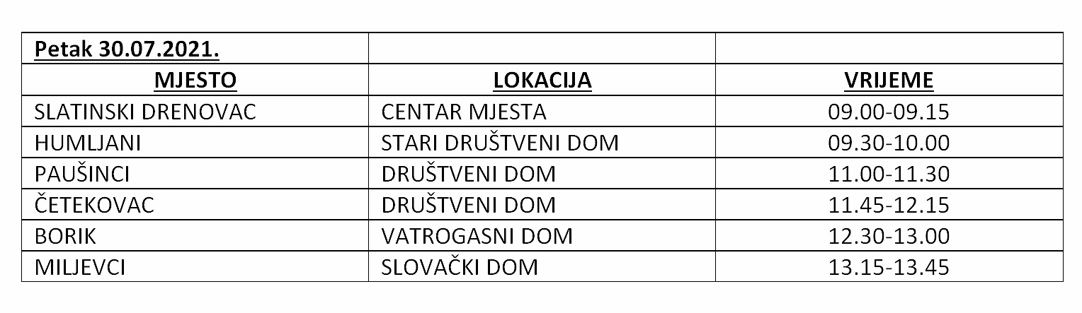 Od ponedjeljka 26. srpnja ponovno kreće COVID-bus koji će obići 57 mjesta diljem Virovitičko-podravske županije, doznajte raspored za svoje naselje 5 30 srpanj