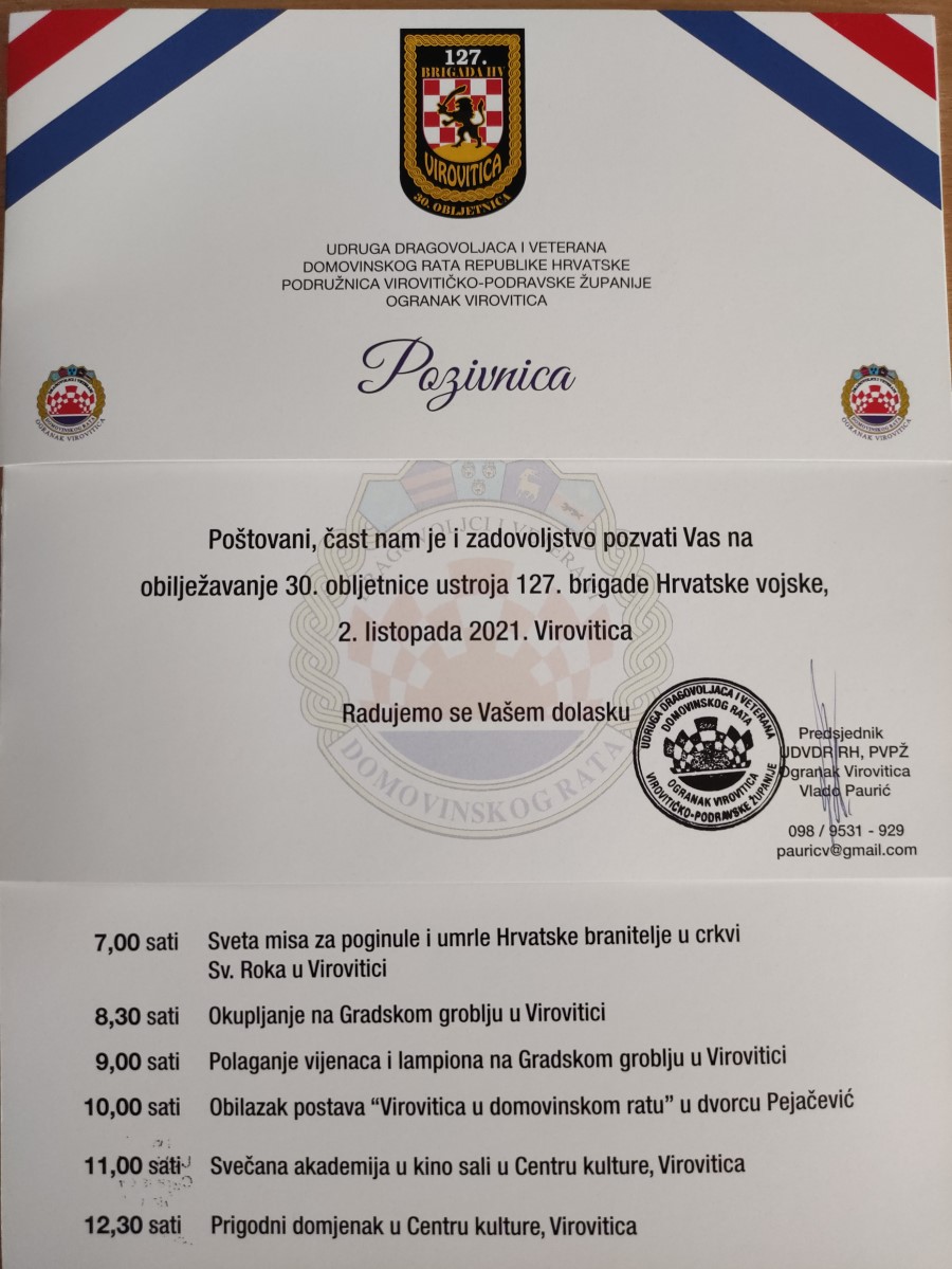 127. brigada HV-a u subotu, 2. listopada obilježava 30. obljetnicu ustroja – doznajte program 1 1632750355505