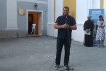Otvorena izložba fra Jakija: Njegova skulptura Sv. Roka već dvadeset godina krasi Viroviticu 11 IMG 20180805 201724