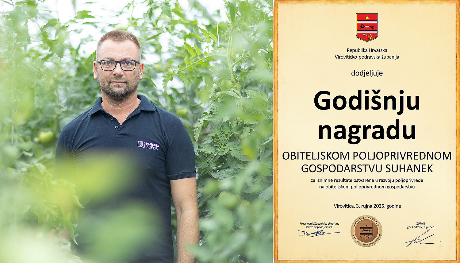 OPG Suhanek: Doselili iz Vojvodine, započeli s uzgojem lubenica i paprike, prvi u Hrvatskoj donijeli uzorke pink rajčice, a trenutačno su u fazi izgradnje plastenika na 10.000 četvornih metara 1 nn OPG Suhanek copy